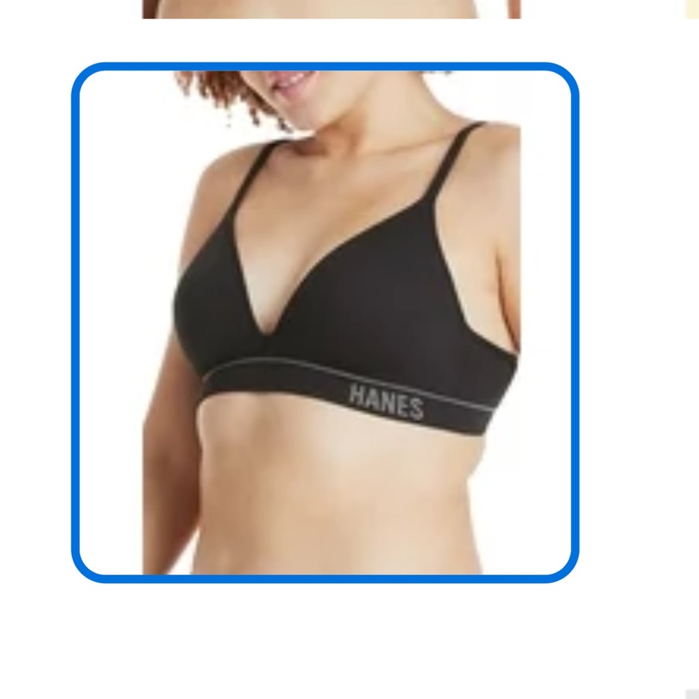 Hanes Seamless Rib Triangle Wire Free Bra